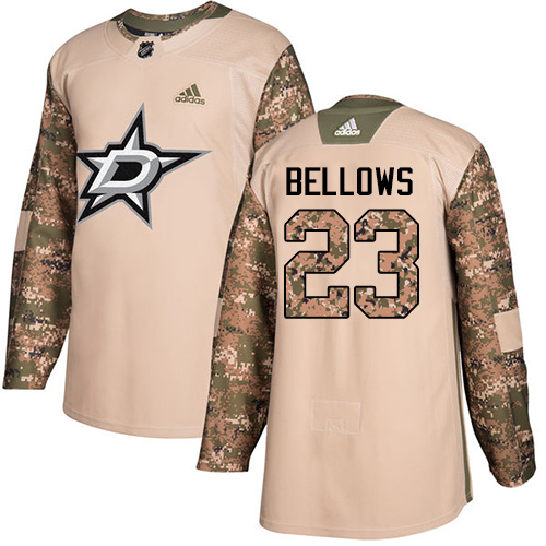 Adidas Stars #23 Brian Bellows Camo Authentic Veterans Day Stitched NHL Jersey